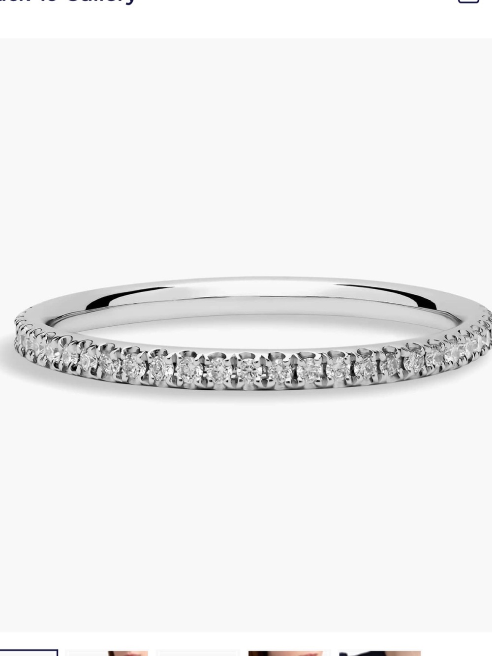Blue Nile platinum diamond eternity band full pave 1 ct total weight